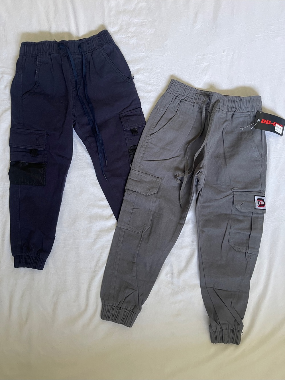 mark. Kids Cargo Joggers in Navy & Gray